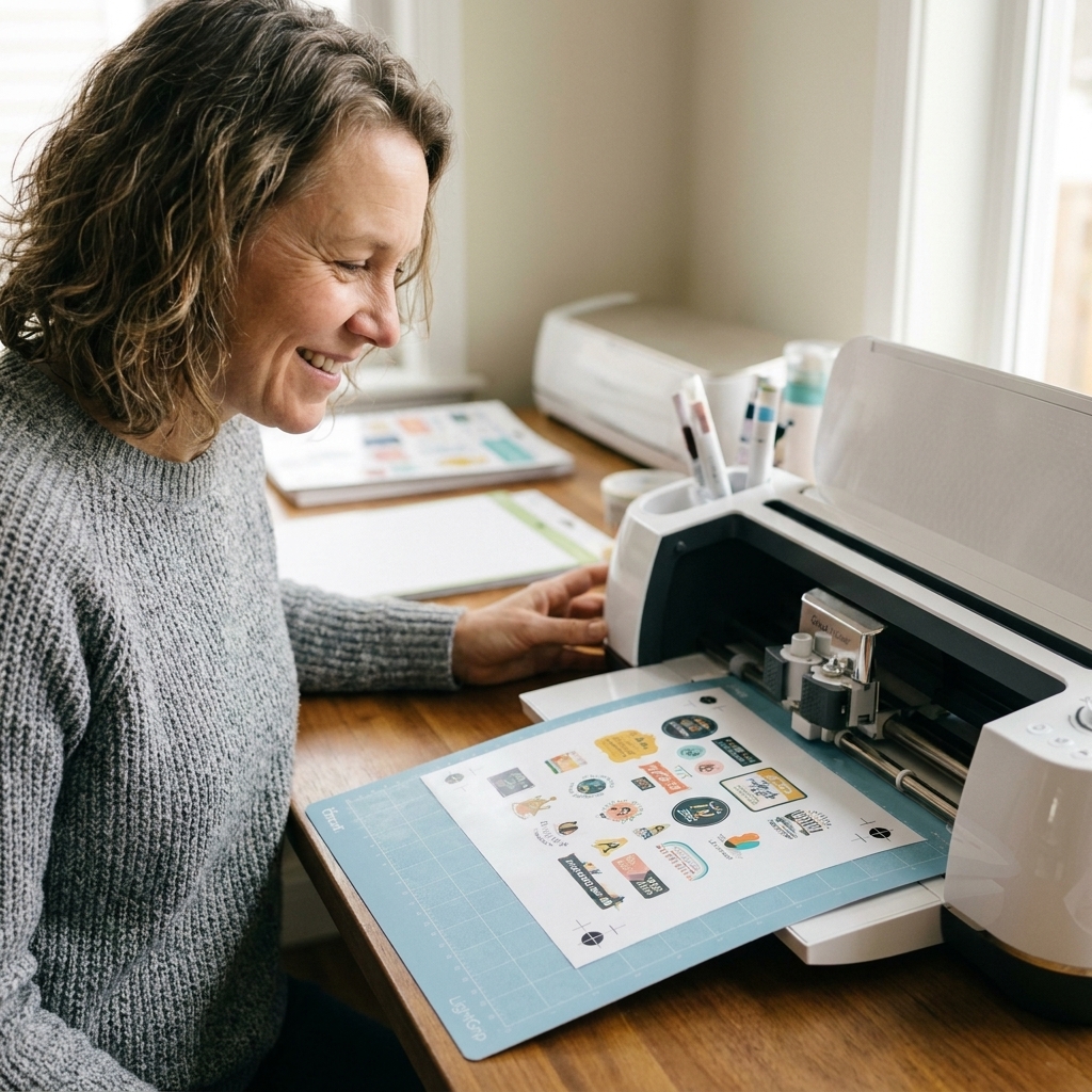 Print Then Cut Stickers in Cricut Design Space