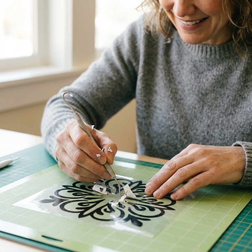 Reverse Weeding Intricate Vinyl Designs